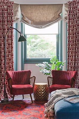 Kit Kemp Lost and Found Fabric in Indigo